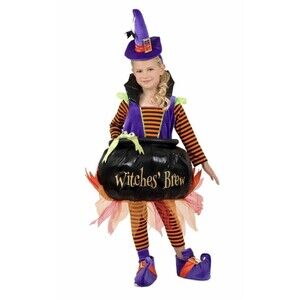 Cauldron Witch Child Halloween Costume  Princess Paradise Size Medium 8 Years N